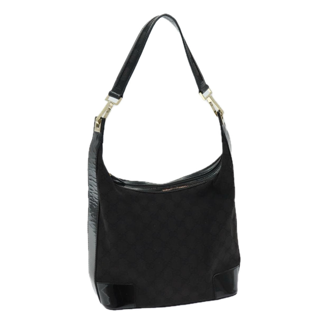 GUCCI GG Canvas Shoulder Bag Black 001 4204 84431