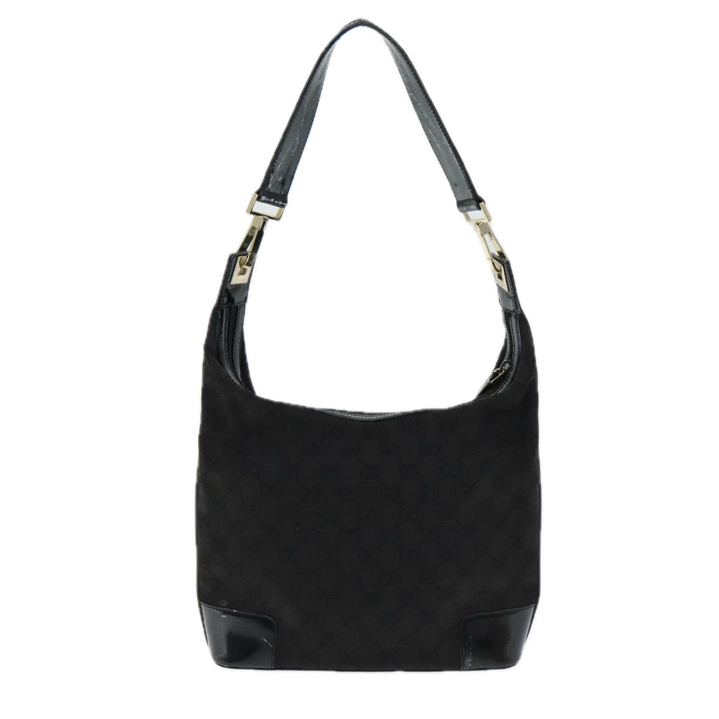 GUCCI GG Canvas Shoulder Bag Black 001 4204 84431