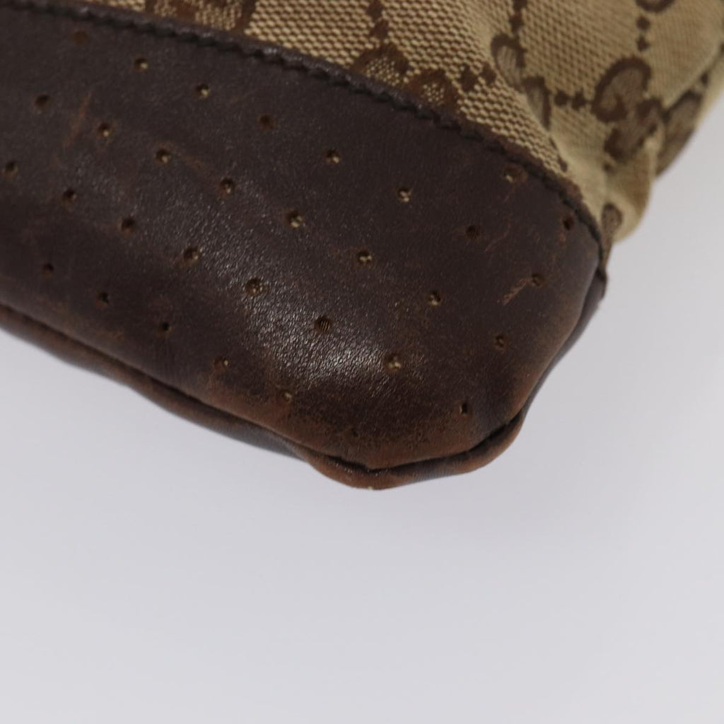 GUCCI GG Canvas Shoulder Bag Beige 145857 84432