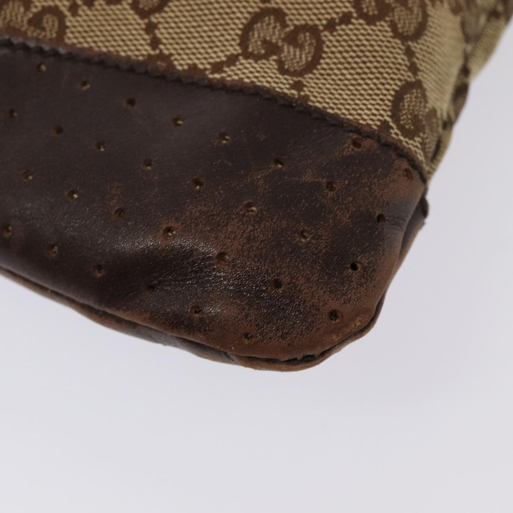 GUCCI GG Canvas Shoulder Bag Beige 145857 84432