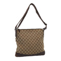 GUCCI GG Canvas Shoulder Bag Beige 145857 84432