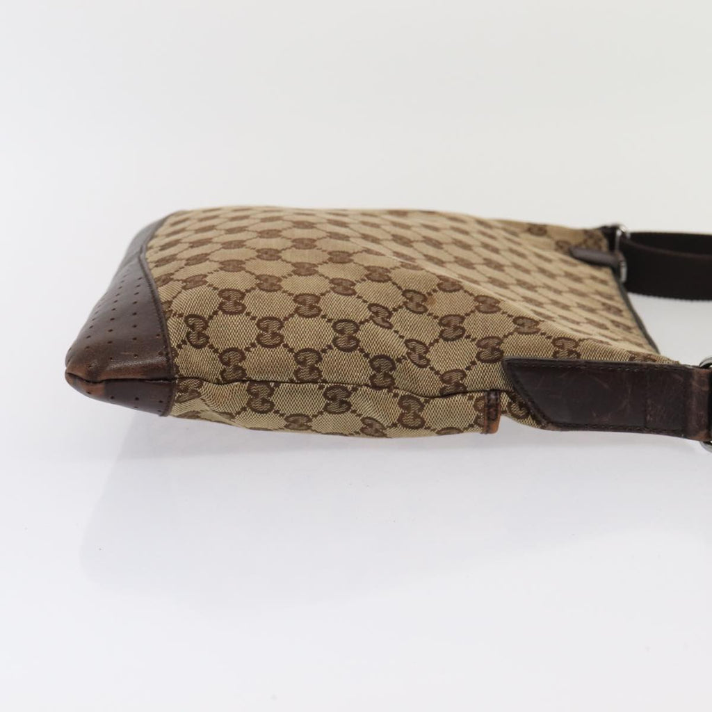 GUCCI GG Canvas Shoulder Bag Beige 145857 84432