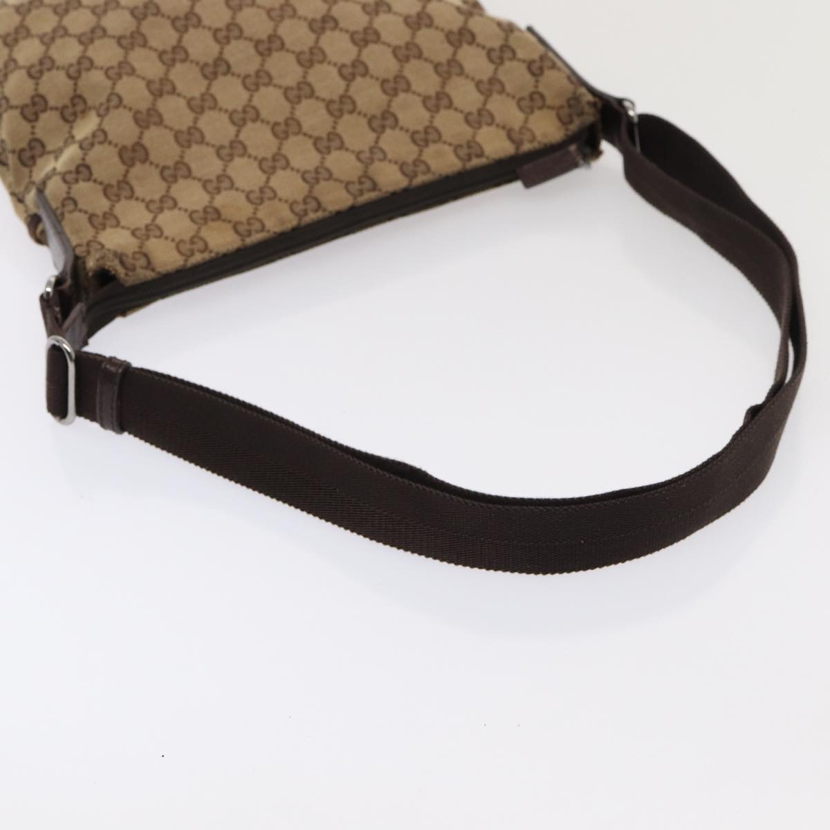 GUCCI GG Canvas Shoulder Bag Beige 145857 84432