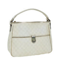 GUCCI GG Canvas Shoulder Bag PVC Leather White 84436