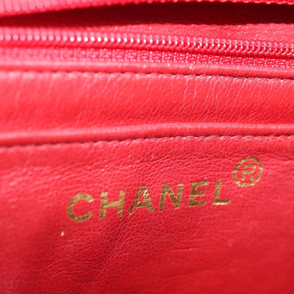 CHANEL Matelasse Chain Shoulder Bag Nylon Orange CC 84479