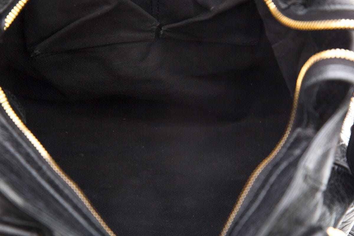 Balenciaga Black Leather City Handbag