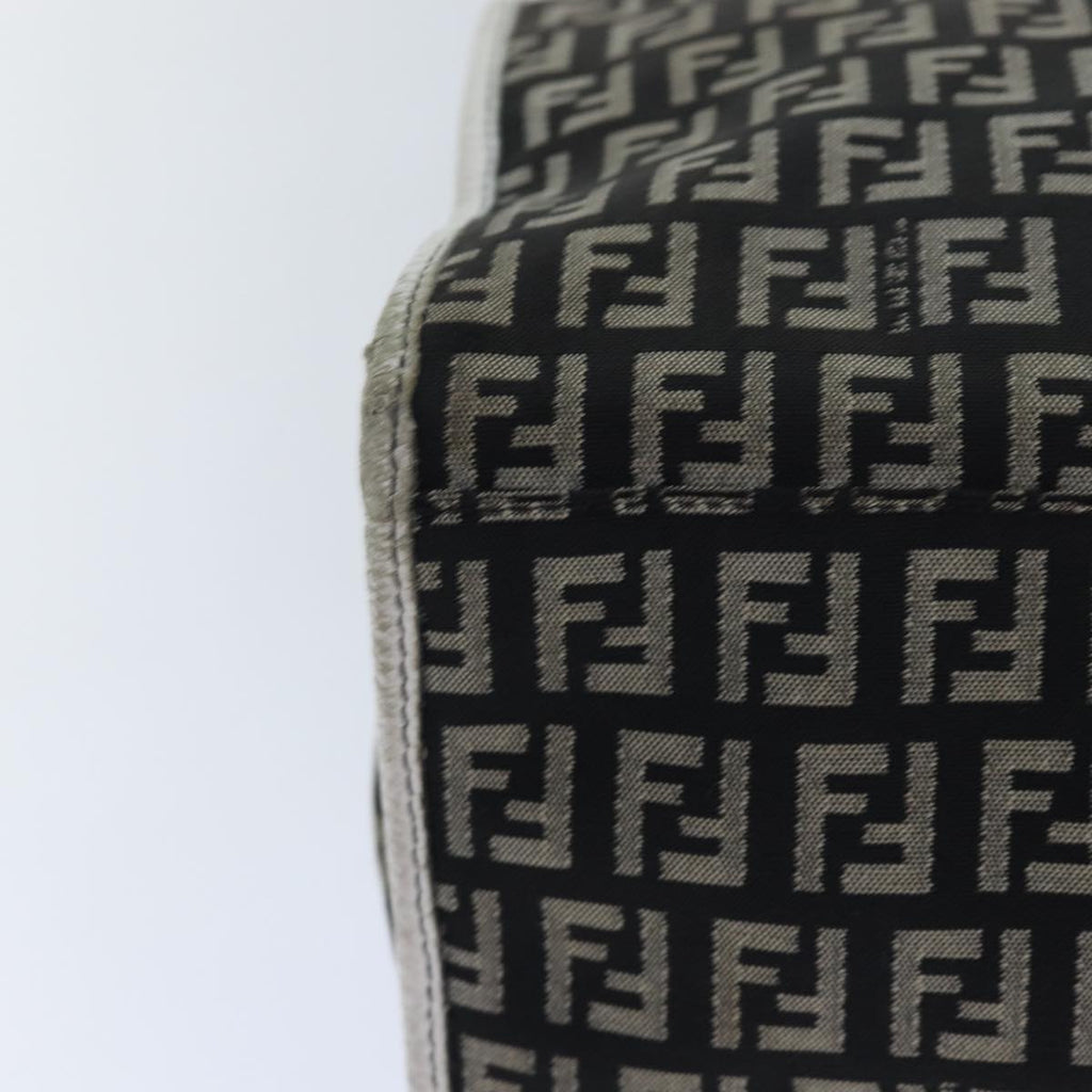 FENDI Zucchino Canvas Tote Bag Brown Gold 84553