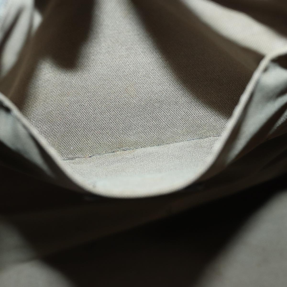 FENDI Zucchino Canvas Tote Bag Brown Gold 84553
