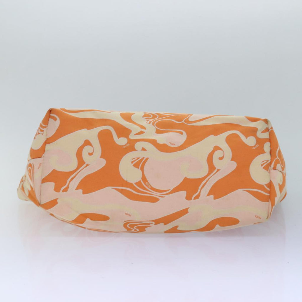 FENDI Tote Bag Canvas Orange Gold 84555