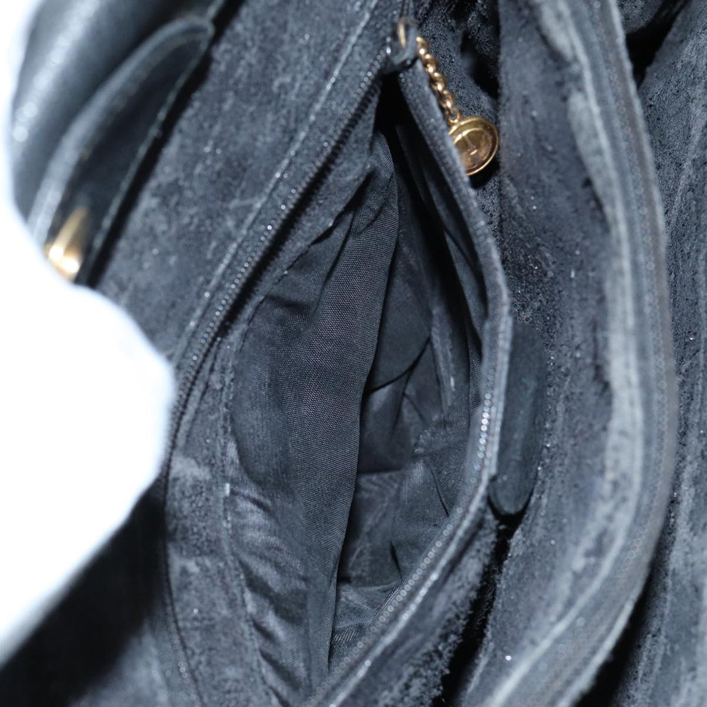 GUCCI Bamboo Hand Bag Leather Black Gold 002 2853 0260 0 84558