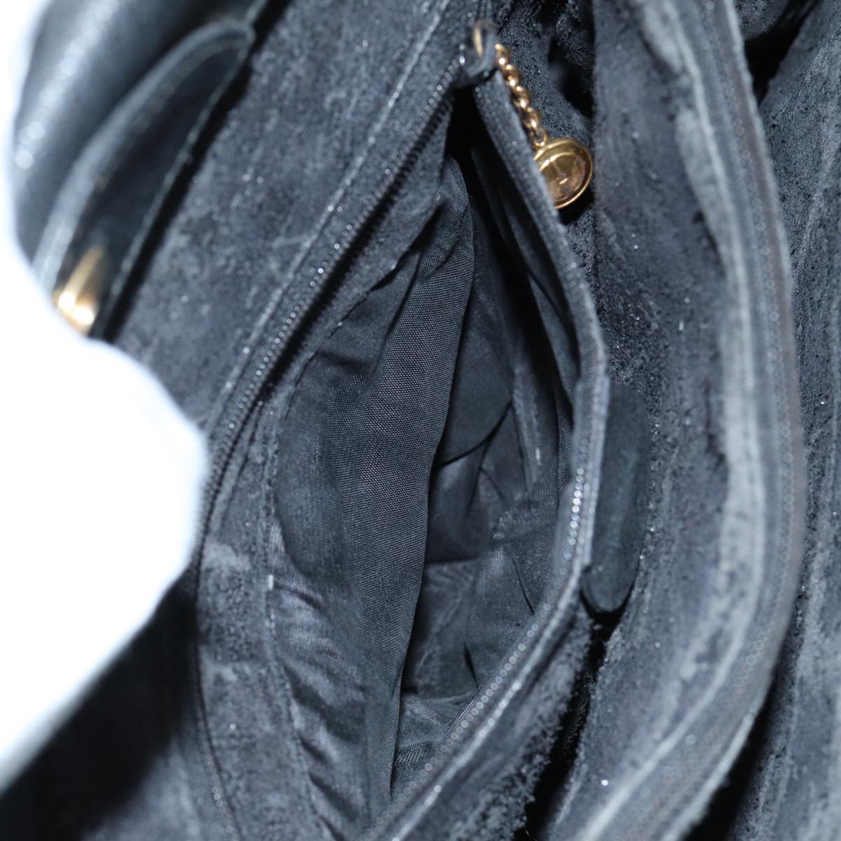 GUCCI Bamboo Hand Bag Leather Black Gold 002 2853 0260 0 84558
