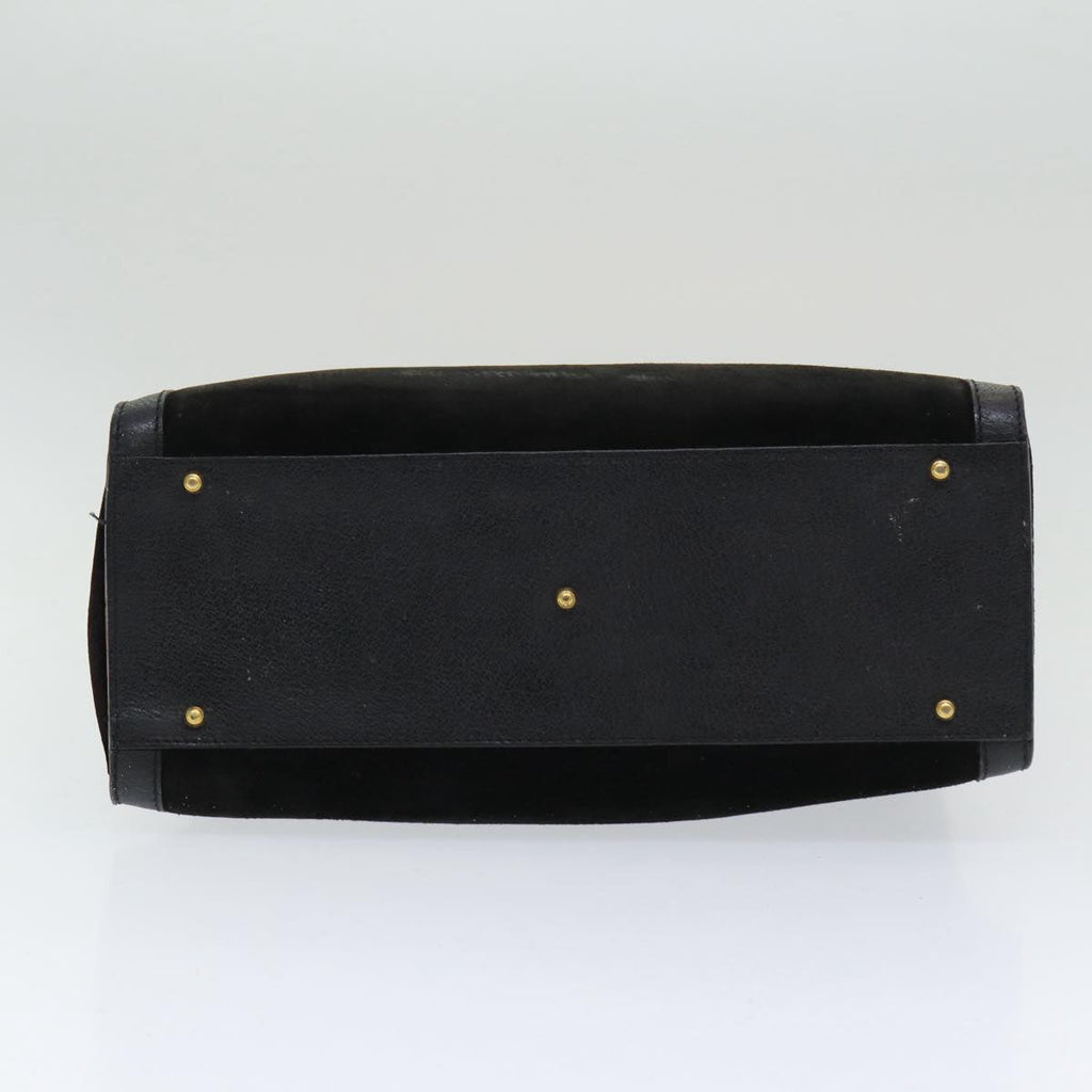 GUCCI Bamboo Hand Bag Leather Black Gold 002 2853 0260 0 84558