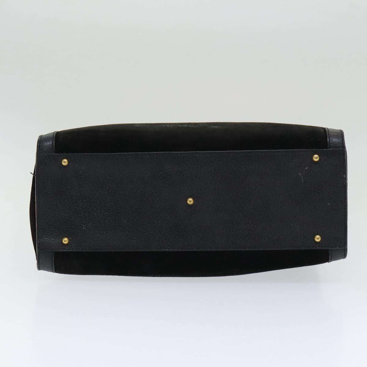 GUCCI Bamboo Hand Bag Leather Black Gold 002 2853 0260 0 84558