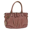 GUCCI GG Canvas Guccissima Hand Bag Leather Pink Gold 247902 84559