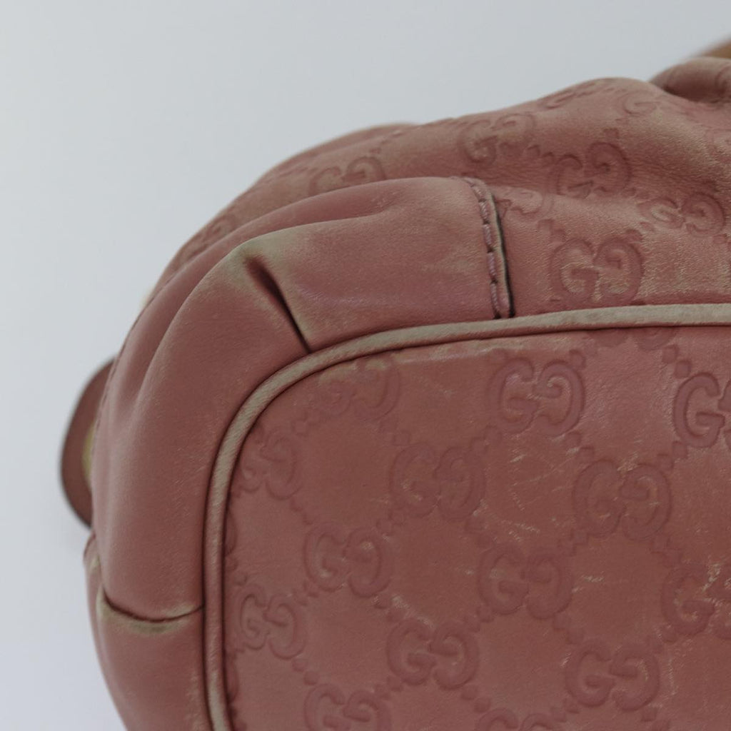 GUCCI GG Canvas Guccissima Hand Bag Leather Pink Gold 247902 84559