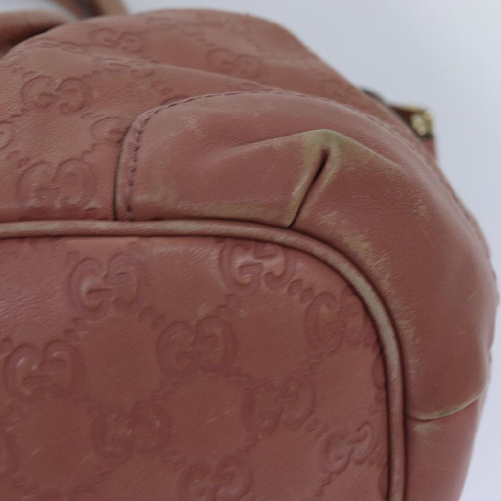 GUCCI GG Canvas Guccissima Hand Bag Leather Pink Gold 247902 84559