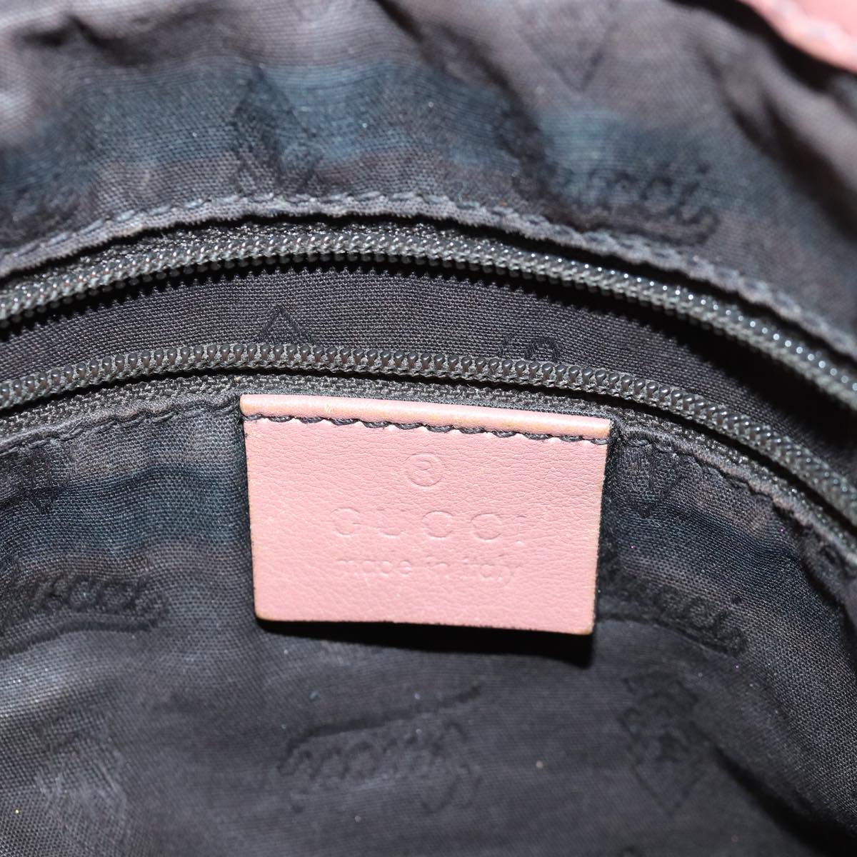 GUCCI GG Canvas Guccissima Hand Bag Leather Pink Gold 247902 84559