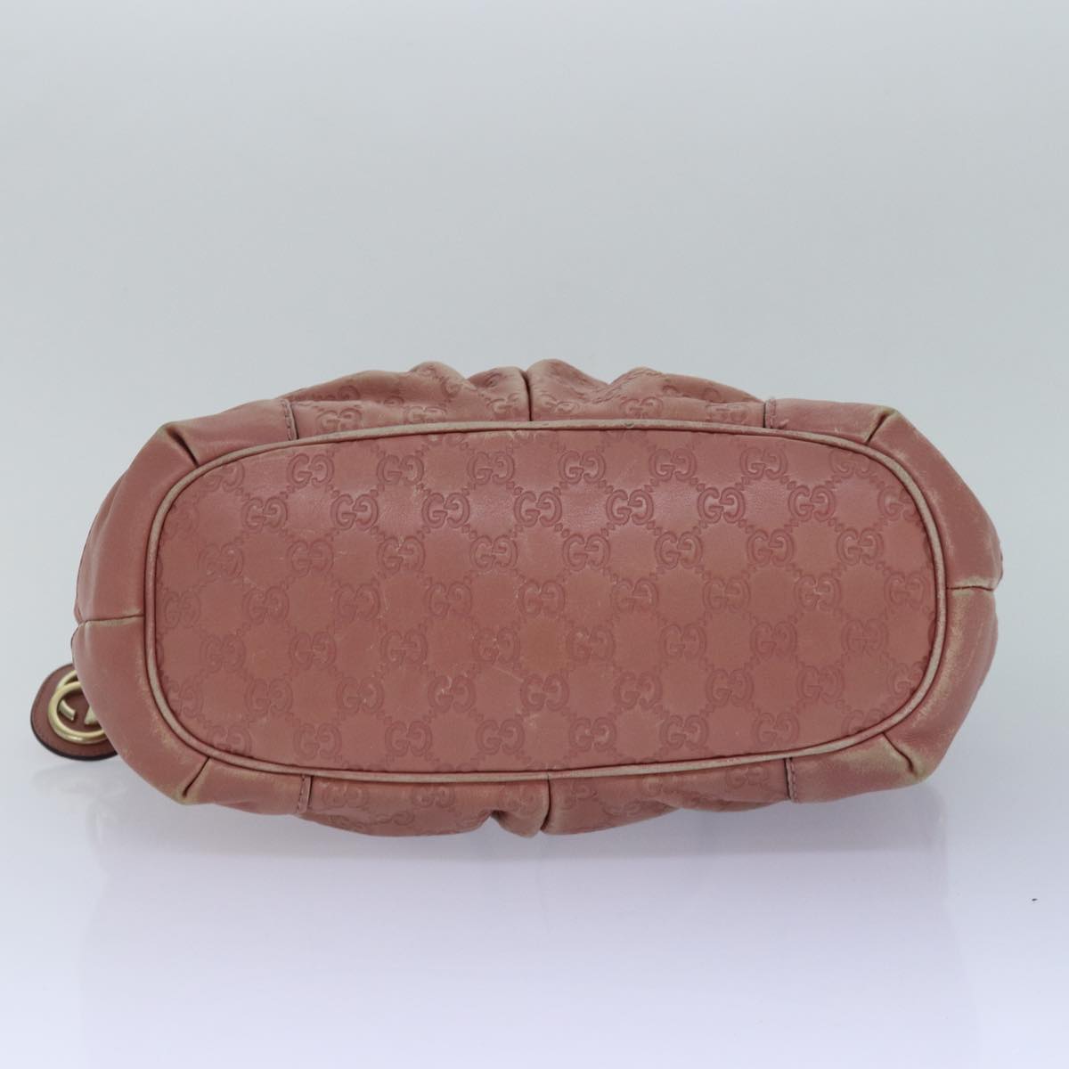 GUCCI GG Canvas Guccissima Hand Bag Leather Pink Gold 247902 84559
