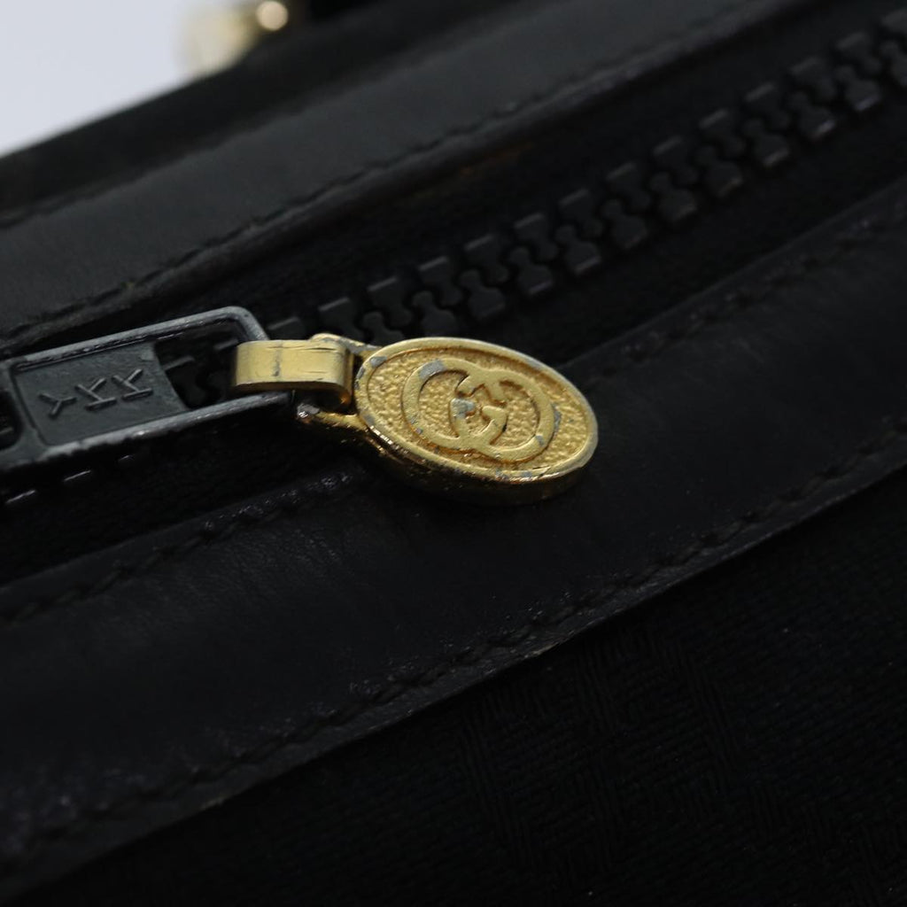GUCCI GG Canvas Web Sherry Line Boston Bag Black Red Gold 010 378 84562