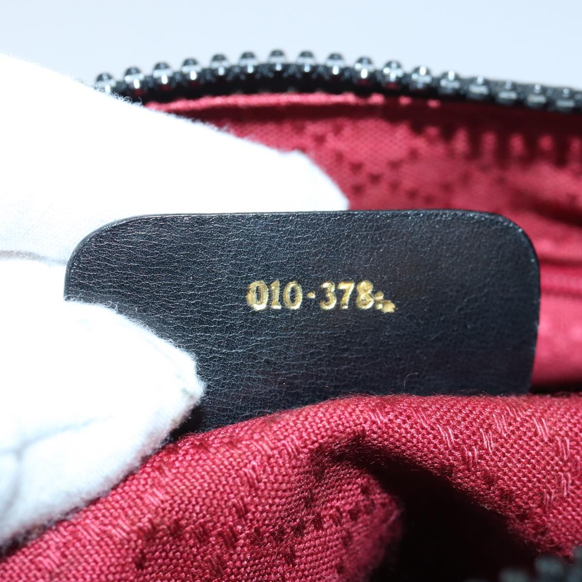 GUCCI GG Canvas Web Sherry Line Boston Bag Black Red Gold 010 378 84562