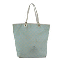 GUCCI GG Canvas Tote Bag Light Blue White gold 002 1098 84563