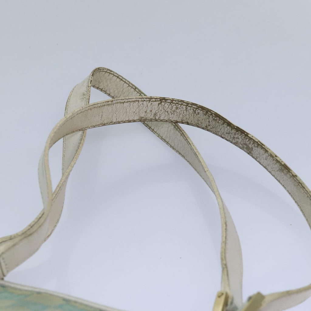 GUCCI GG Canvas Tote Bag Light Blue White gold 002 1098 84563