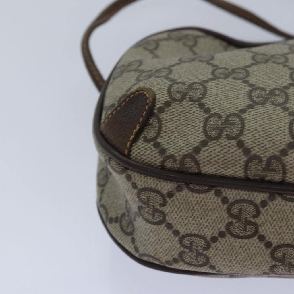 GUCCI GG Supreme Shoulder Bag PVC Leather Beige Red gold 89 02 066 84564