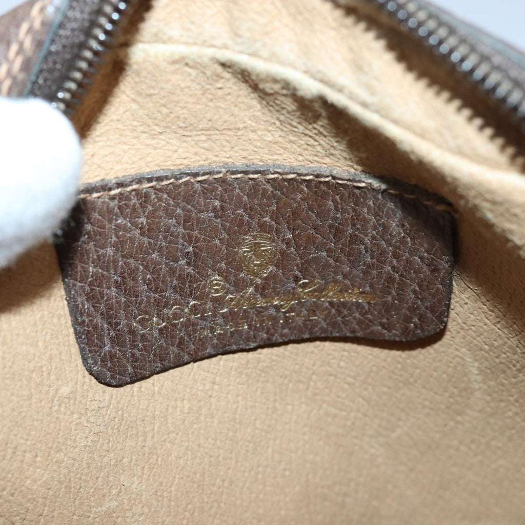 GUCCI GG Supreme Shoulder Bag PVC Leather Beige Red gold 89 02 066 84564