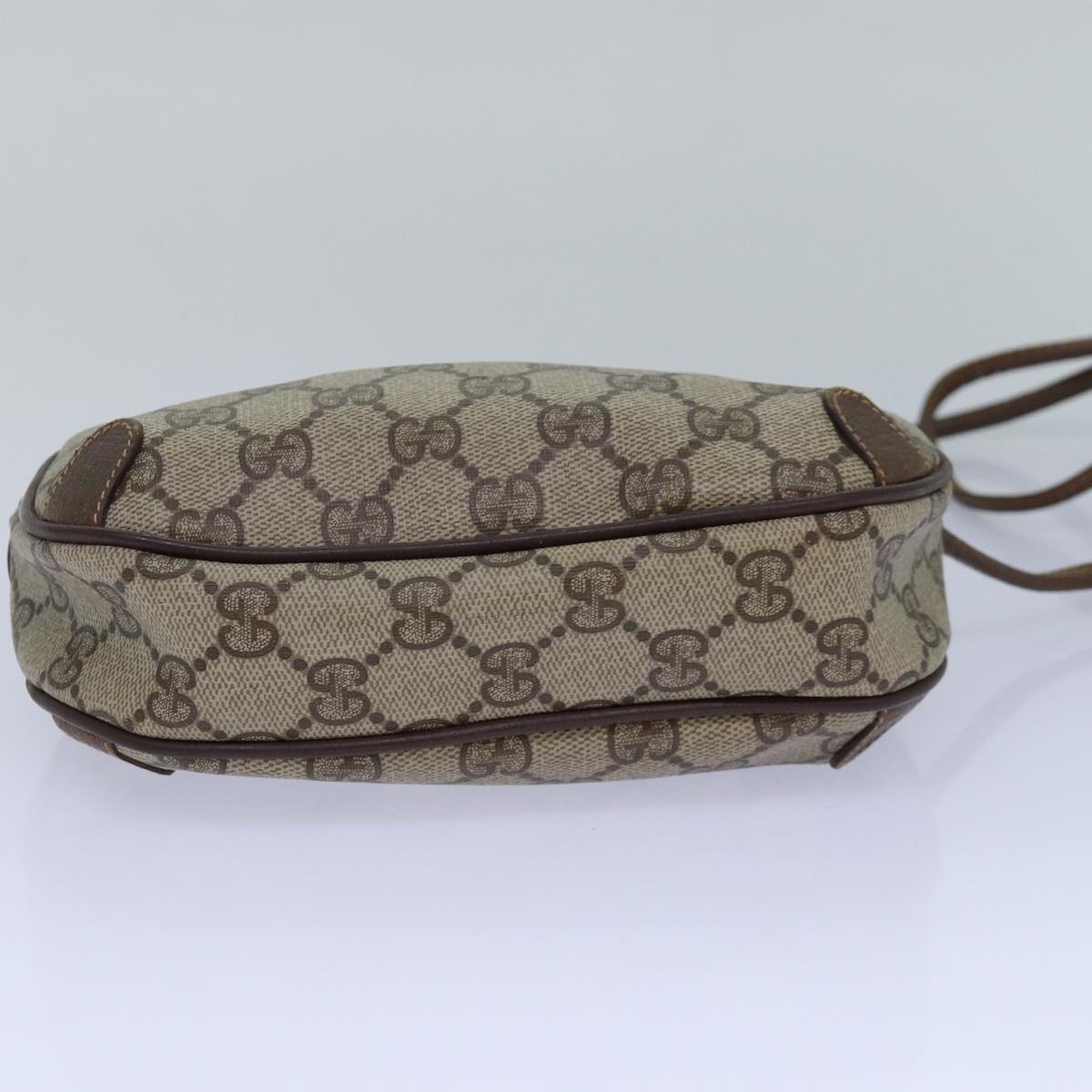 GUCCI GG Supreme Shoulder Bag PVC Leather Beige Red gold 89 02 066 84564