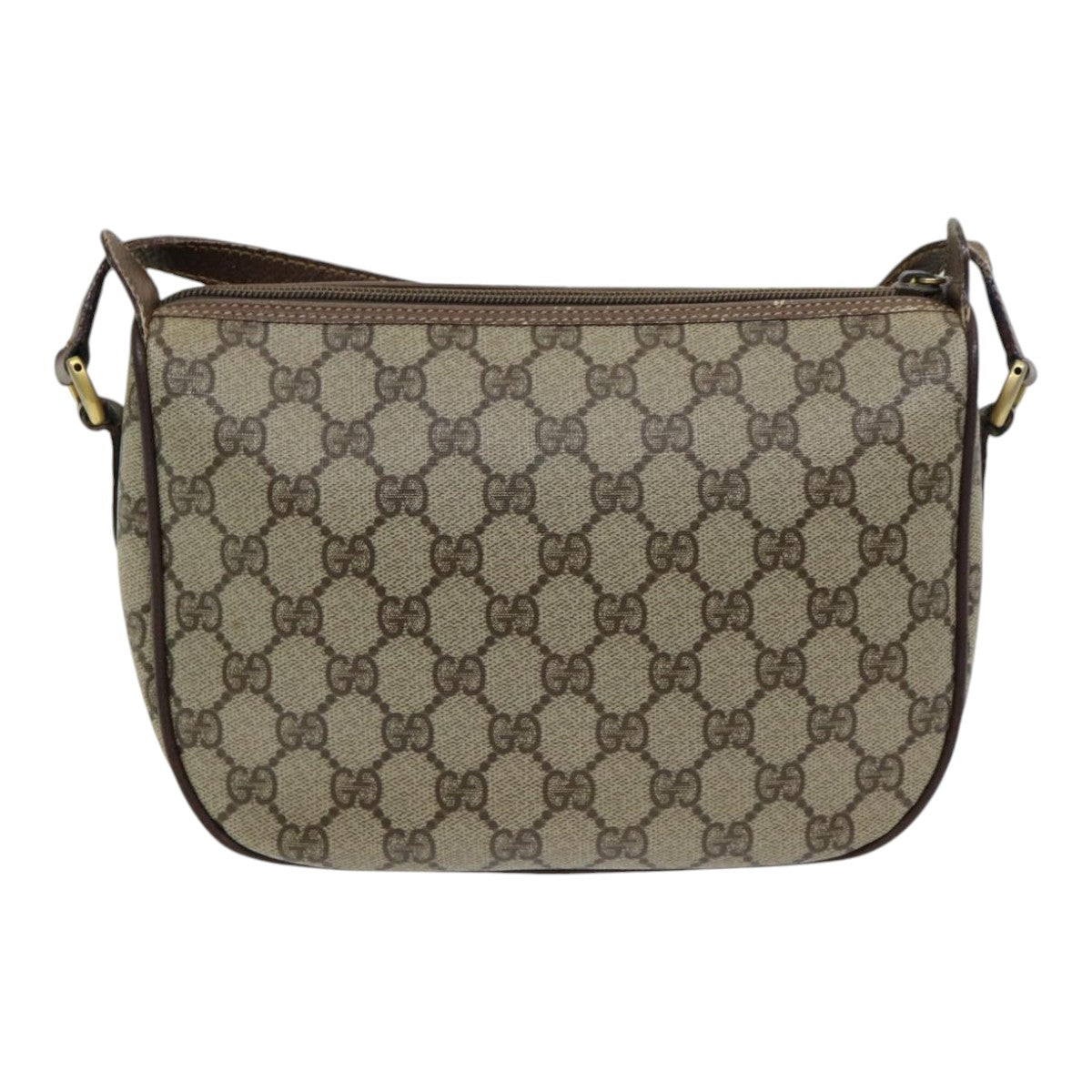 GUCCI GG Supreme Web Sherry Line Shoulder Bag PVC Beige 001 754 6177 84567