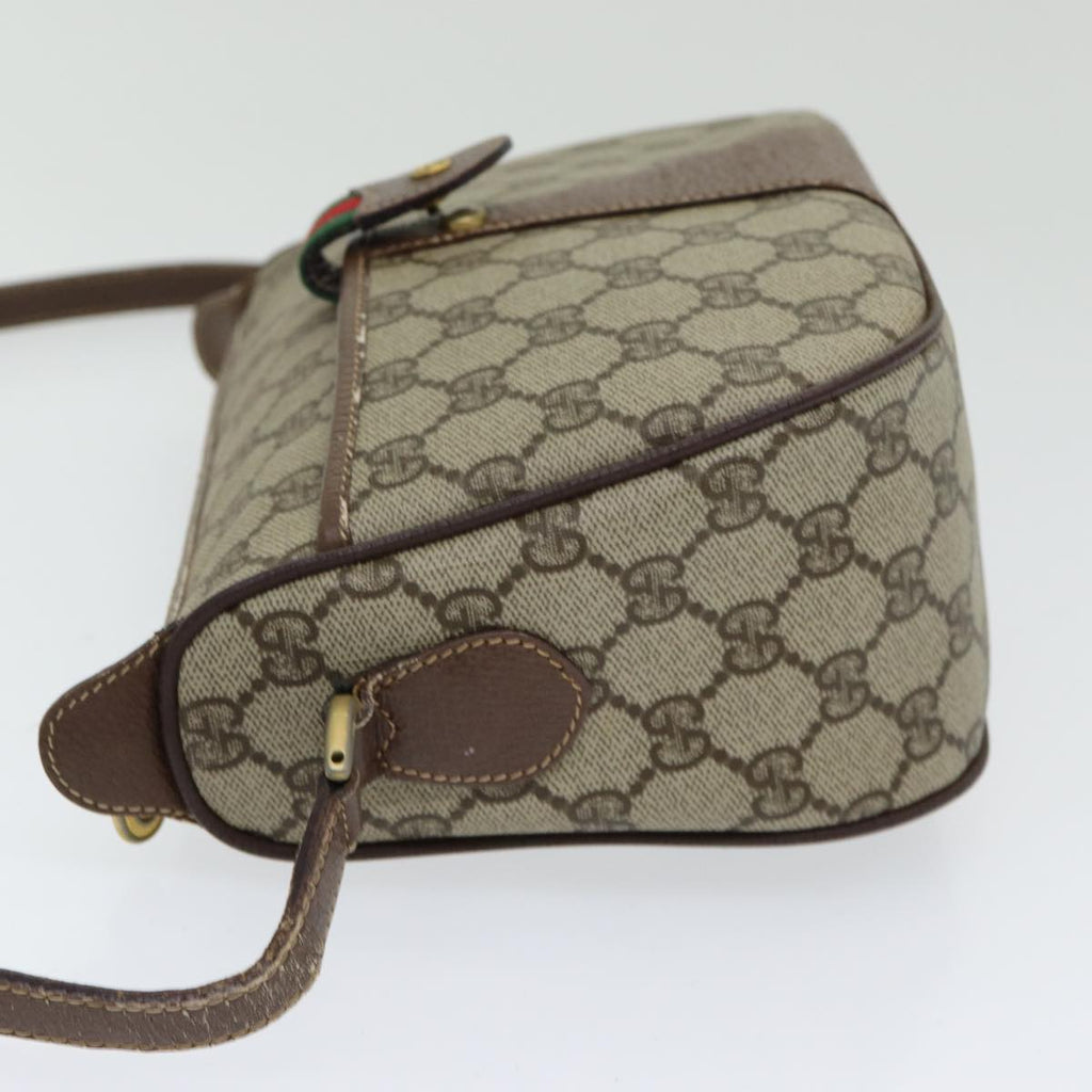 GUCCI GG Supreme Web Sherry Line Shoulder Bag PVC Beige 001 754 6177 84567