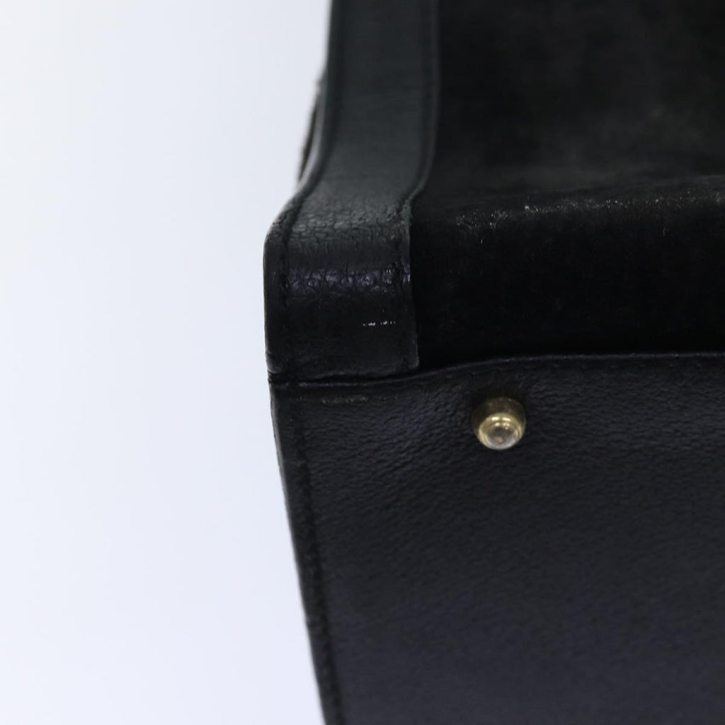 GUCCI Bamboo Hand Bag Suede Black Gold 02 123 0260 84570
