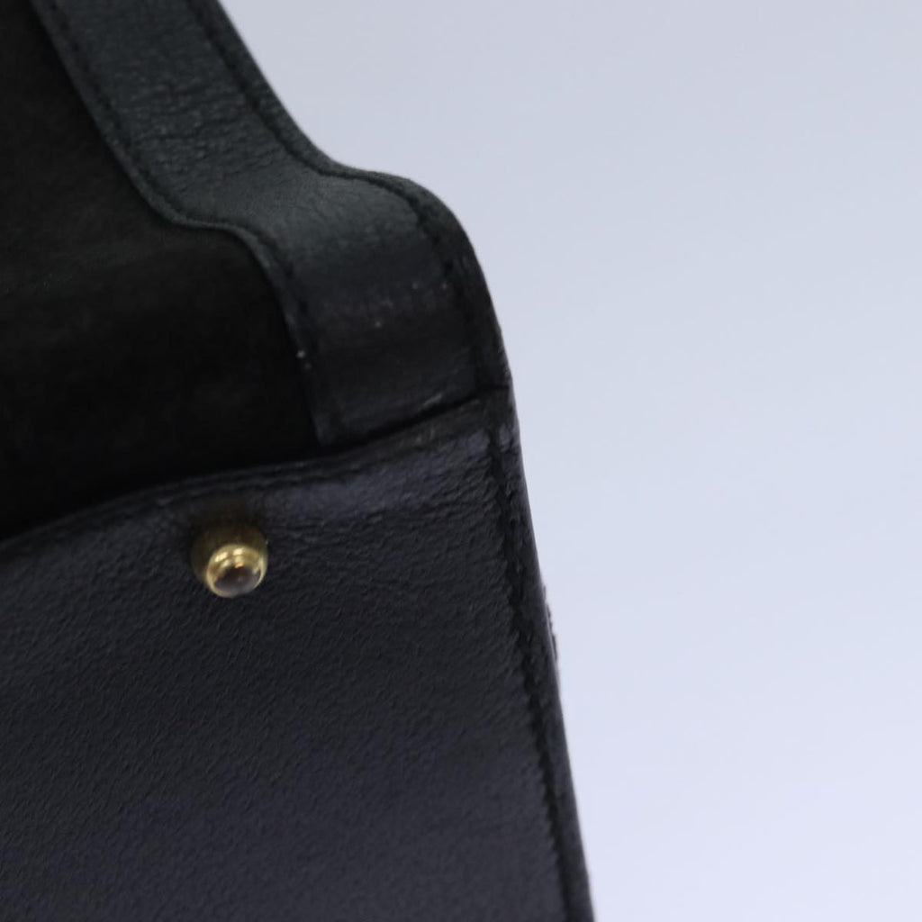 GUCCI Bamboo Hand Bag Suede Black Gold 02 123 0260 84570