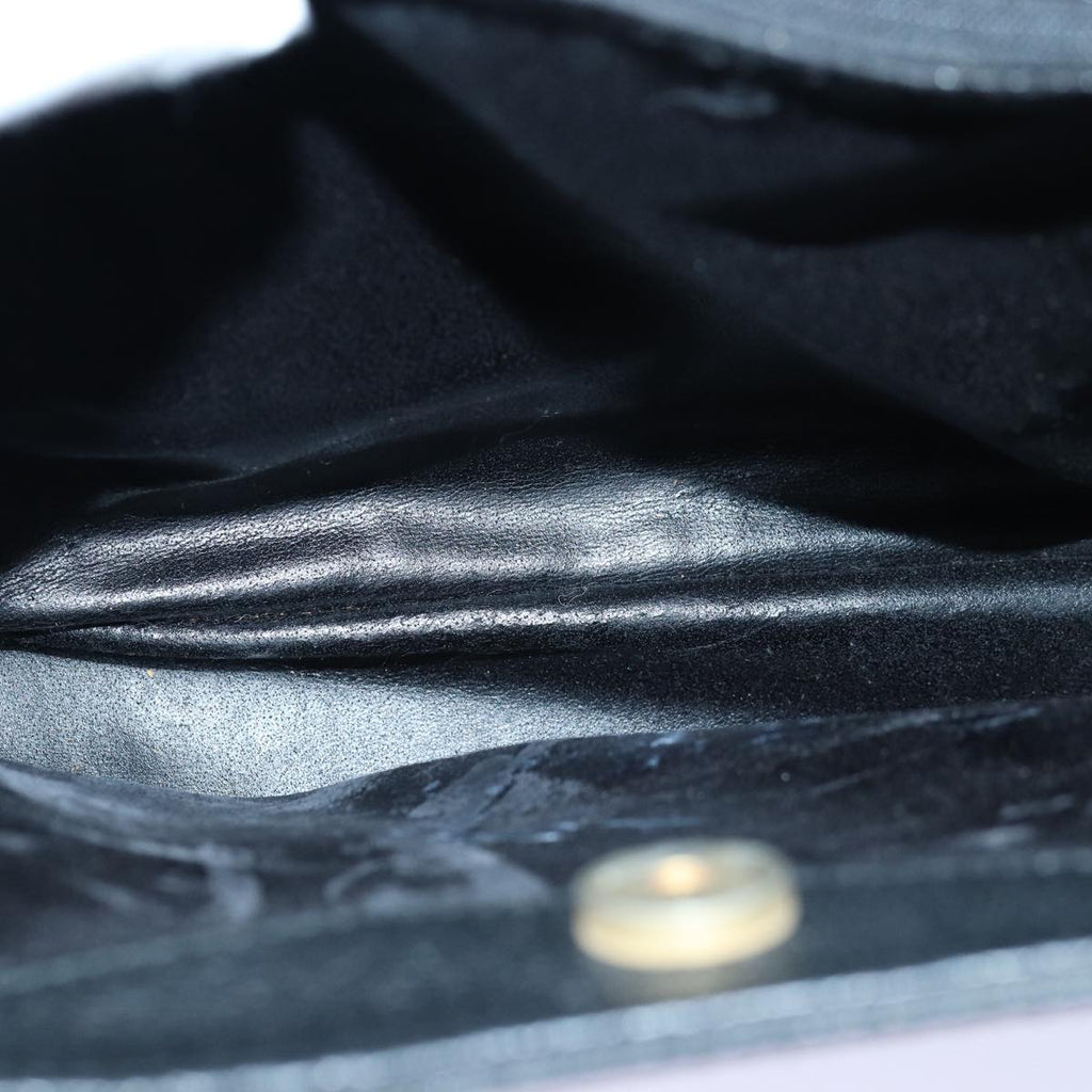 GUCCI Bamboo Hand Bag Suede Black Gold 02 123 0260 84570