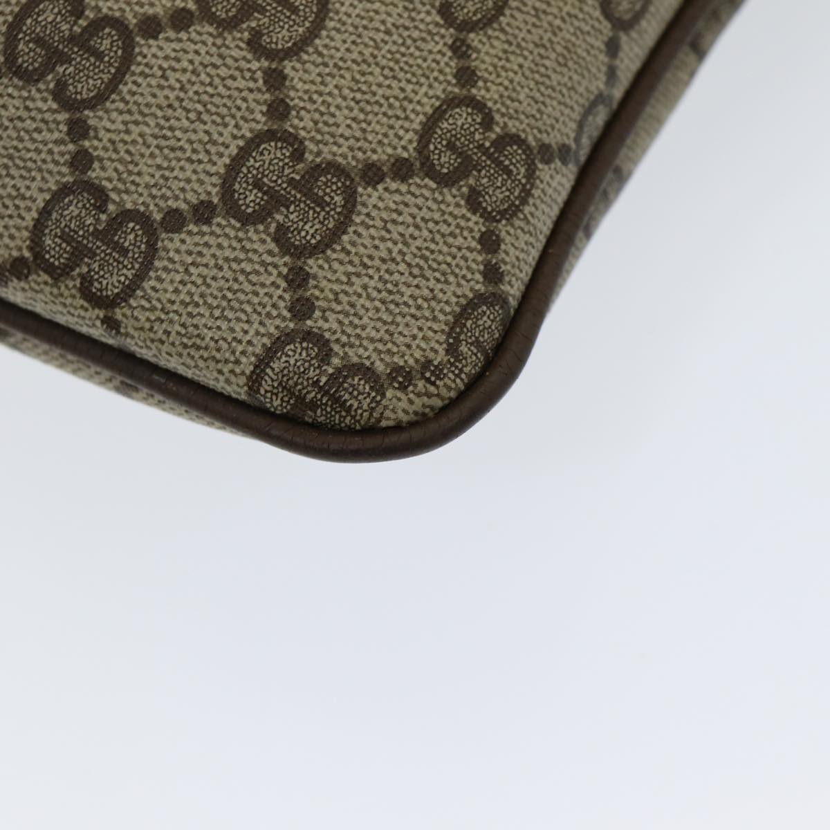 GUCCI GG Supreme Web Sherry Line Shoulder Bag PVC Beige 904 02 047 84571