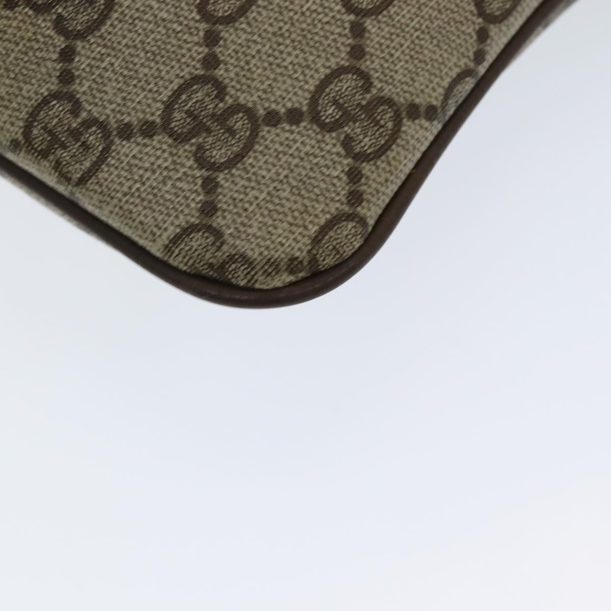 GUCCI GG Supreme Web Sherry Line Shoulder Bag PVC Beige 904 02 047 84571