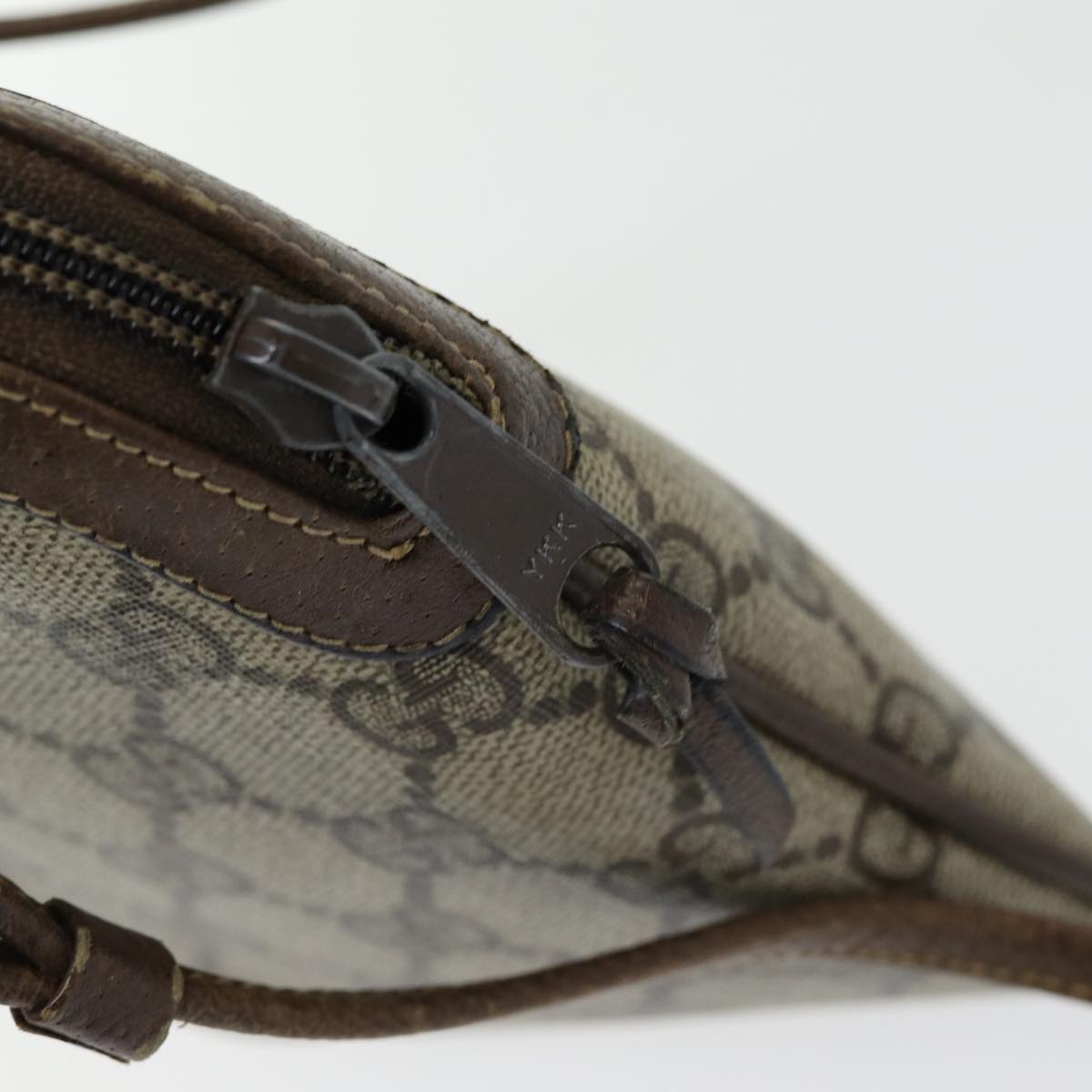 GUCCI GG Supreme Web Sherry Line Shoulder Bag PVC Beige 904 02 047 84571