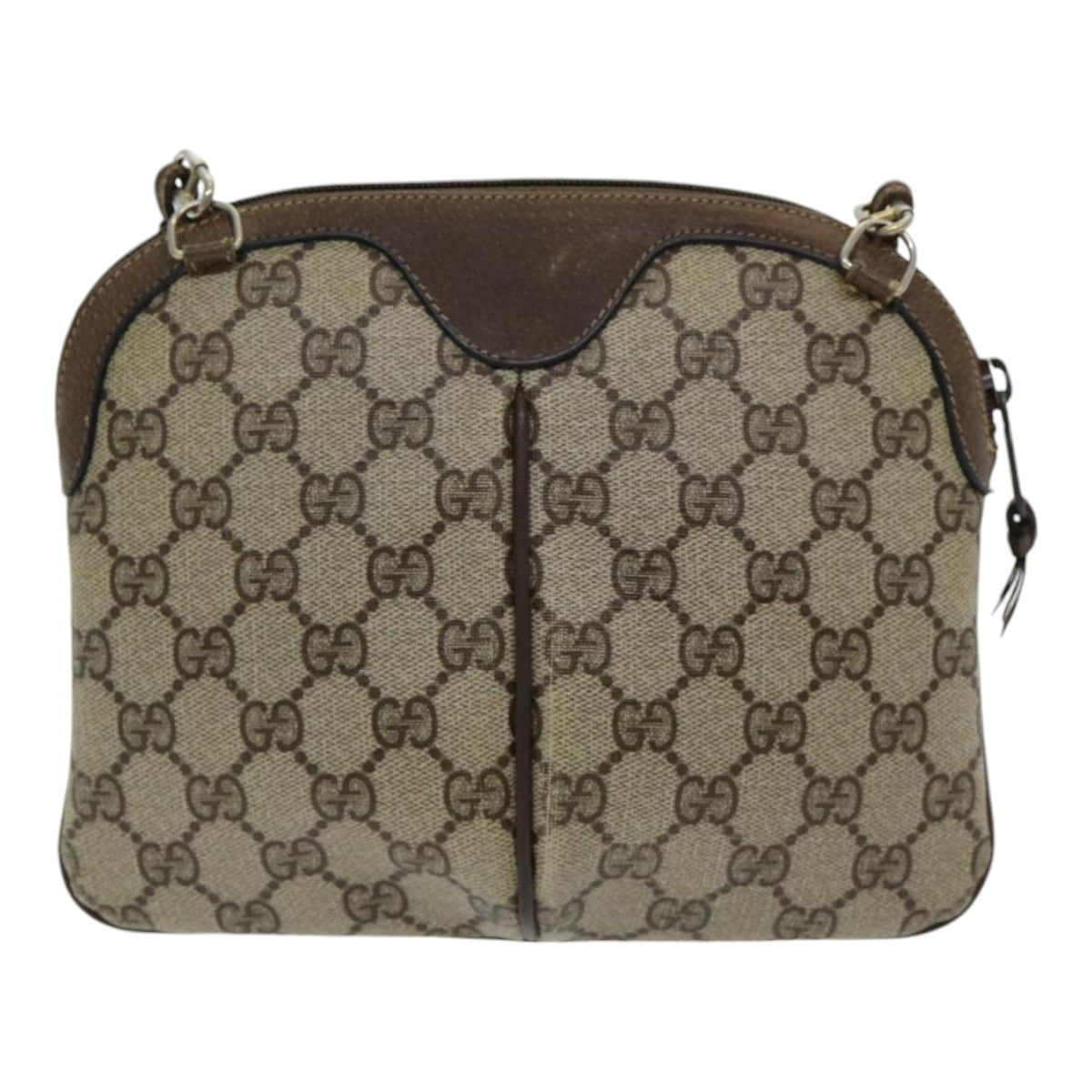 GUCCI GG Supreme Web Sherry Line Shoulder Bag PVC Beige 904 02 047 84571