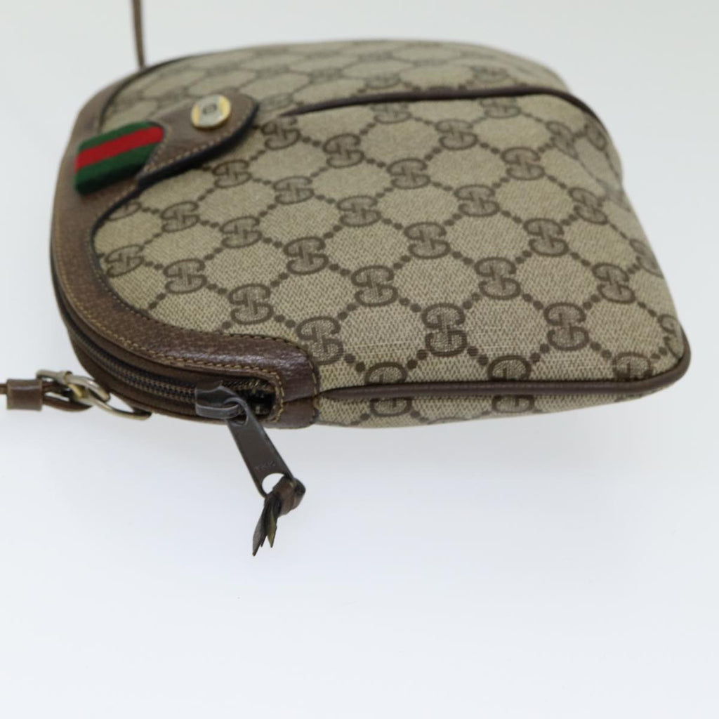 GUCCI GG Supreme Web Sherry Line Shoulder Bag PVC Beige 904 02 047 84571