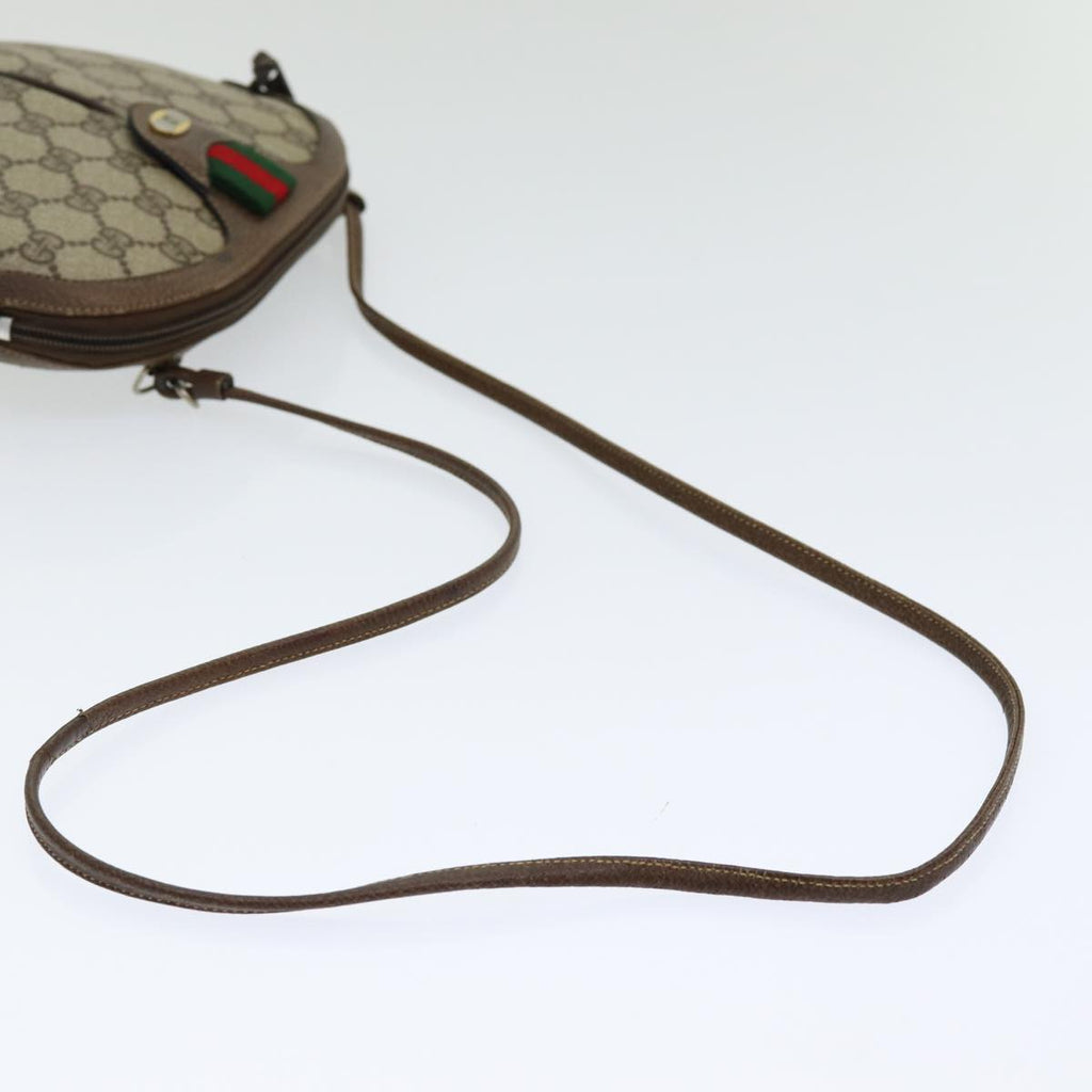 GUCCI GG Supreme Web Sherry Line Shoulder Bag PVC Beige 904 02 047 84571