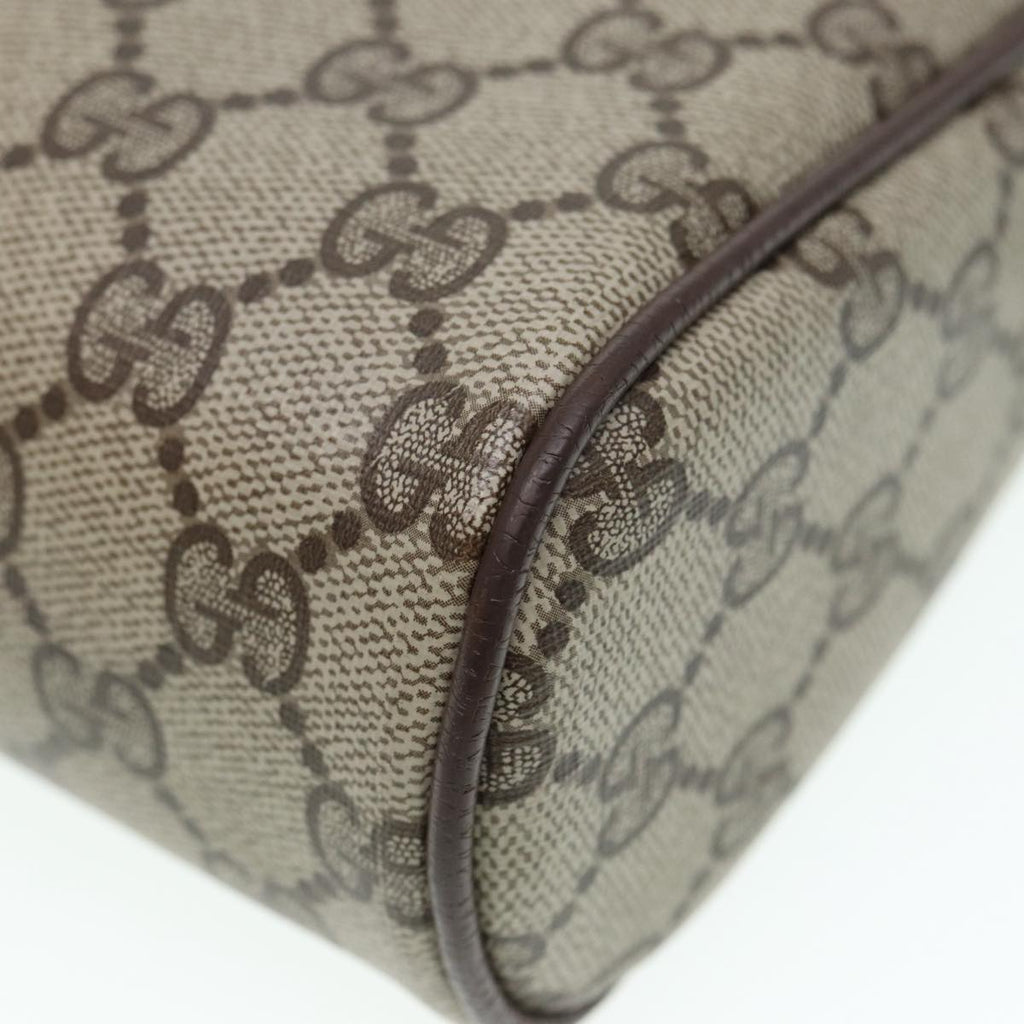 GUCCI GG Supreme Web Sherry Line Clutch Bag PVC Beige Red 156 01 012 84589