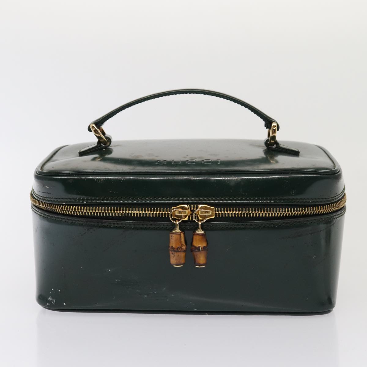 GUCCI Web Sherry Line Chain Bag Leather Patent 3Set Brown Red Green 84597