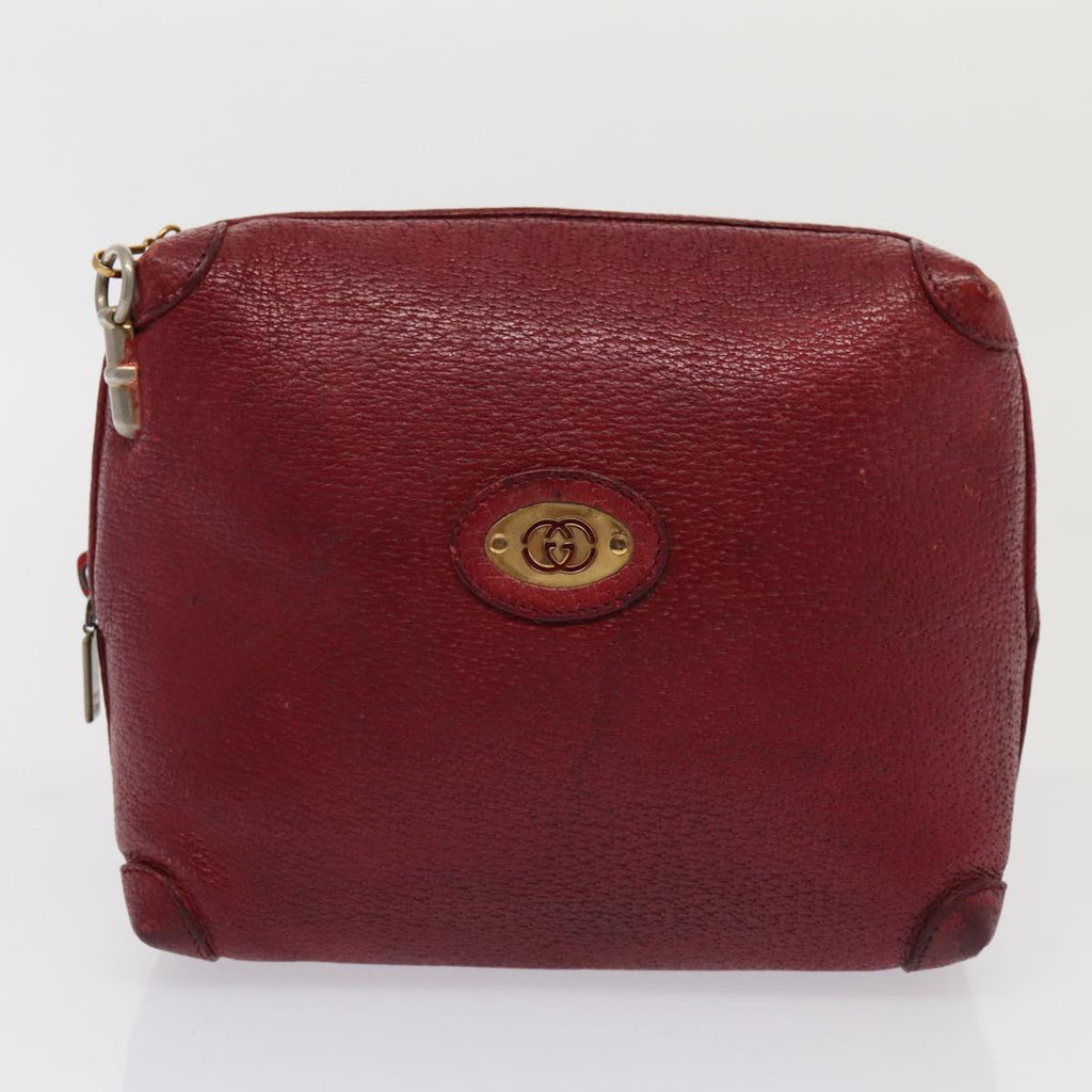 GUCCI Web Sherry Line Chain Bag Leather Patent 3Set Brown Red Green 84597