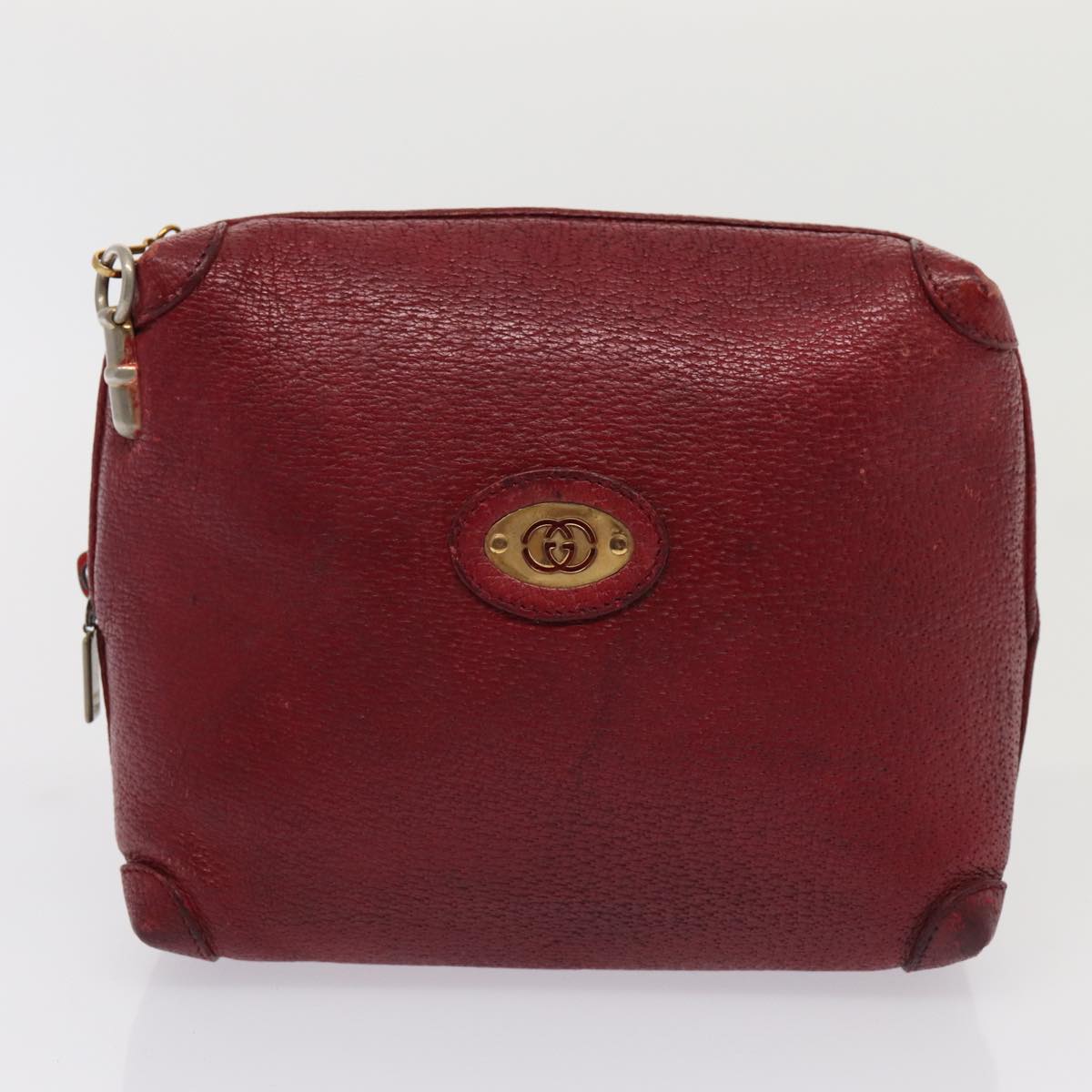 GUCCI Web Sherry Line Chain Bag Leather Patent 3Set Brown Red Green 84597