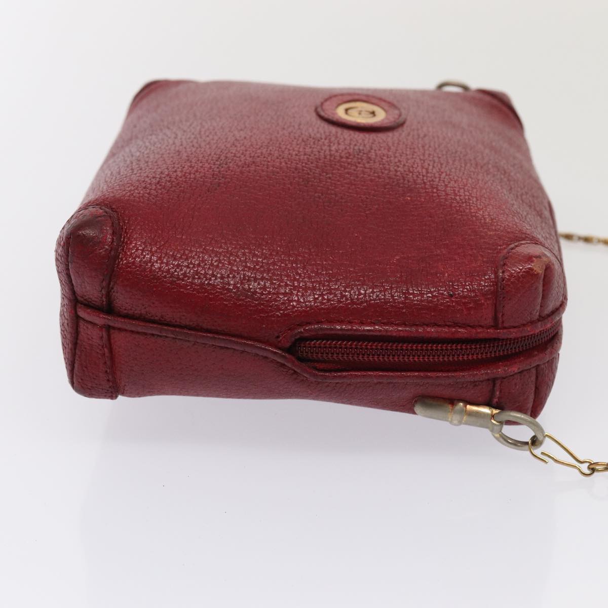 GUCCI Web Sherry Line Chain Bag Leather Patent 3Set Brown Red Green 84597