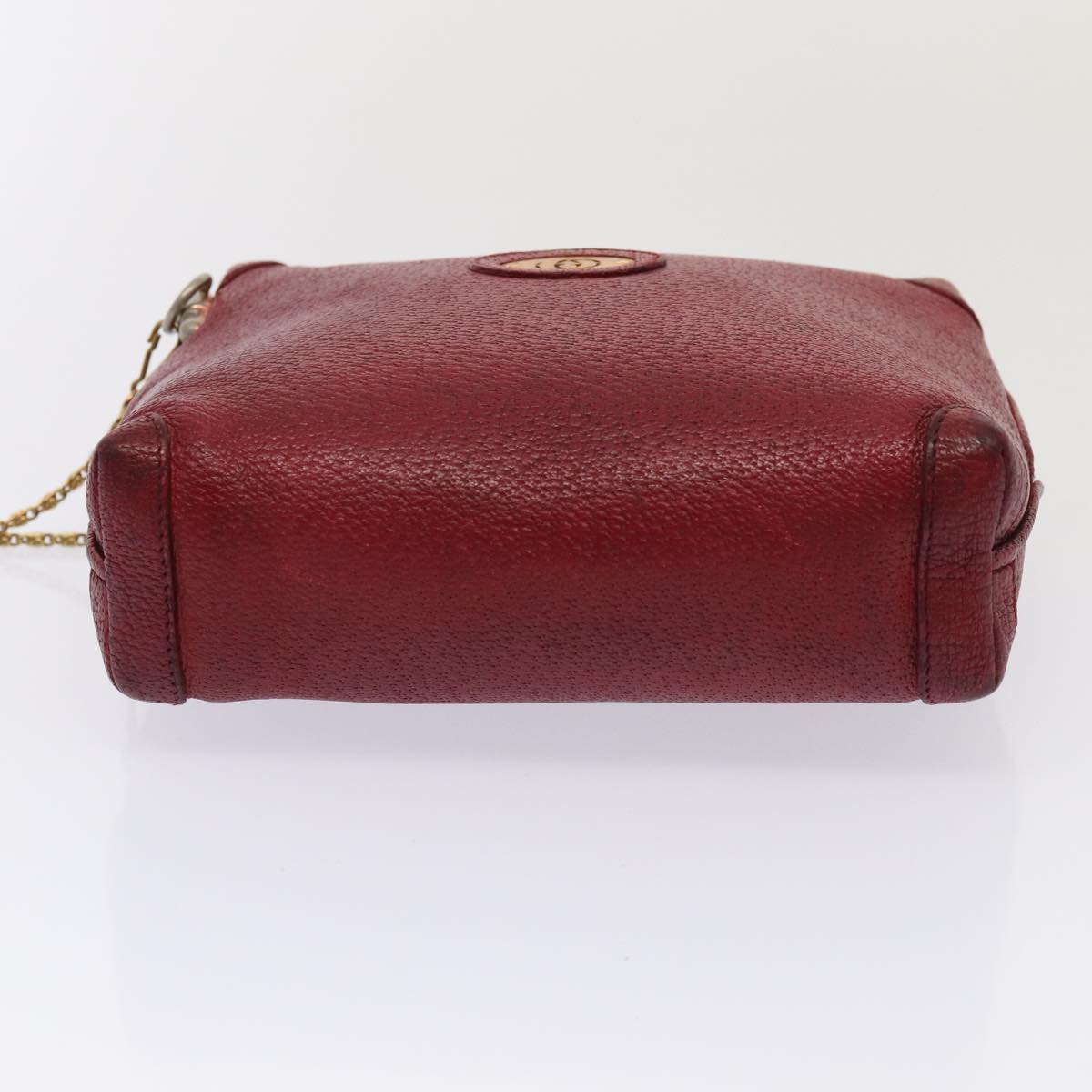GUCCI Web Sherry Line Chain Bag Leather Patent 3Set Brown Red Green 84597