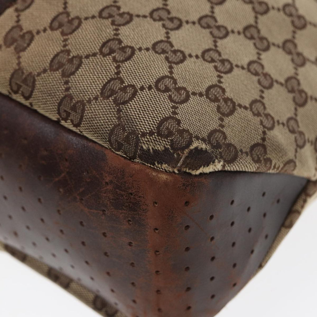 GUCCI GG Canvas Tote Bag Beige Brown 153238 84604