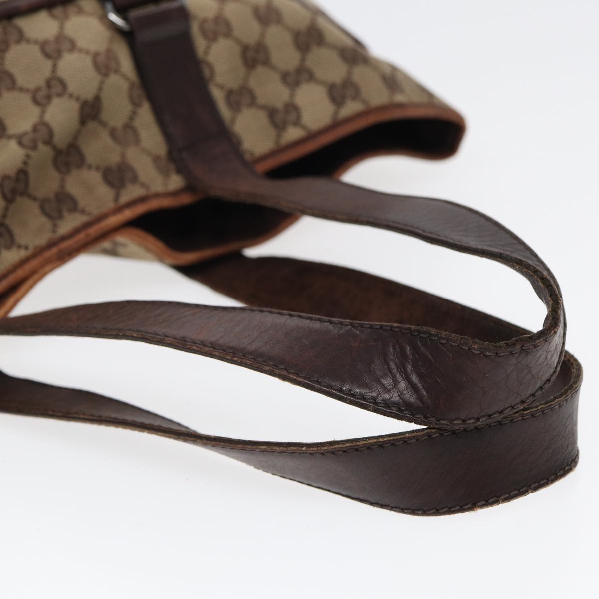 GUCCI GG Canvas Tote Bag Beige Brown 153238 84604