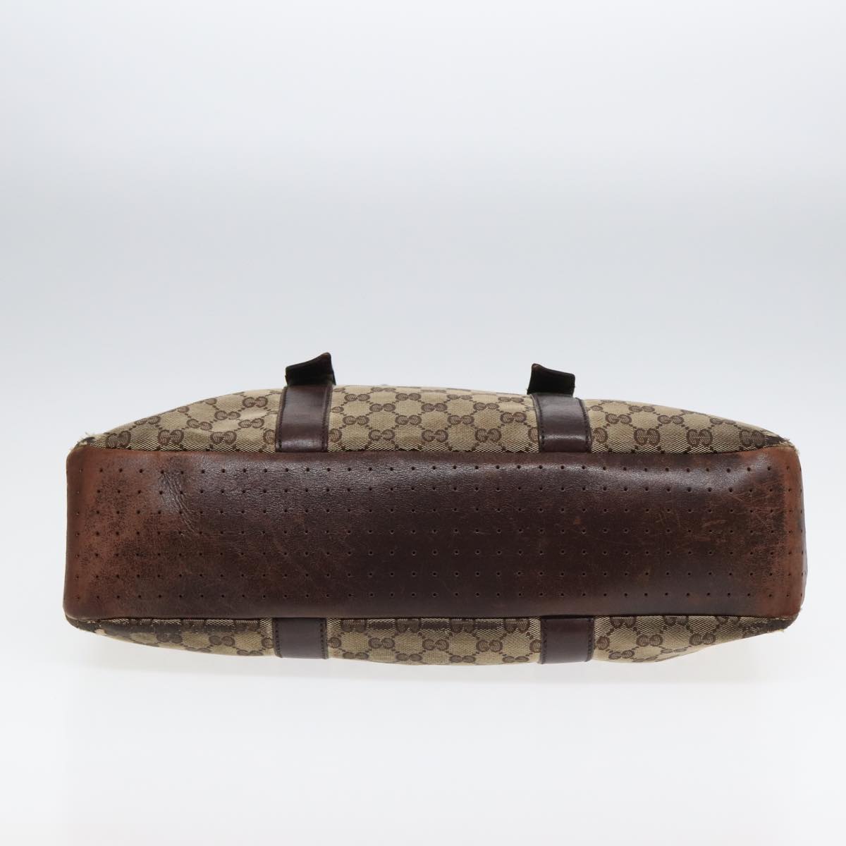 GUCCI GG Canvas Tote Bag Beige Brown 153238 84604