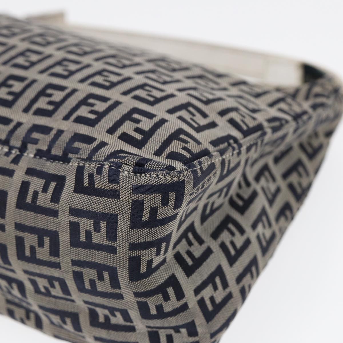 FENDI Zucchino Canvas Accessory Pouch Navy 84615